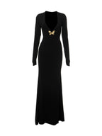 Jadalyn Butterfly Splice V-Neck Dress