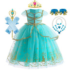 Jasmine Princess Baby Girl Birthday Carnival Aladdin Magic Lamp Prom Gown Kid Costume