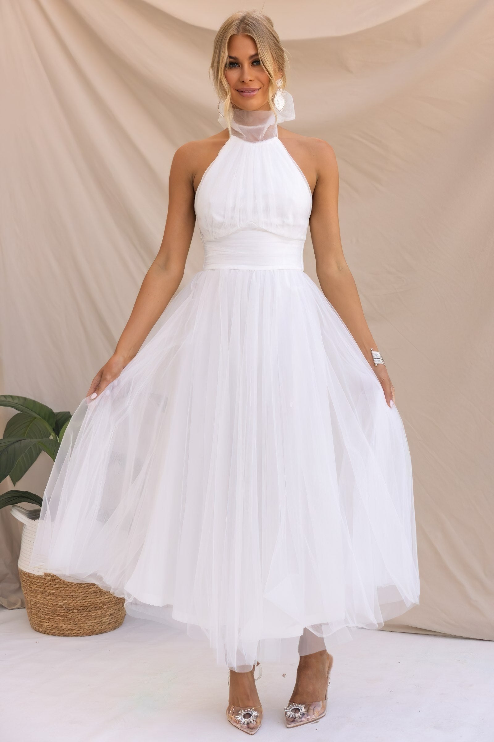 Dominique Statement High Quality Sleeveless Party Dress for Fashionable Women Chic Silhouette Collection