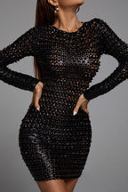 Cutout Mini Bodycon Dress - Black