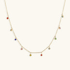 Juliet Drops - Gold Gemstone Necklace