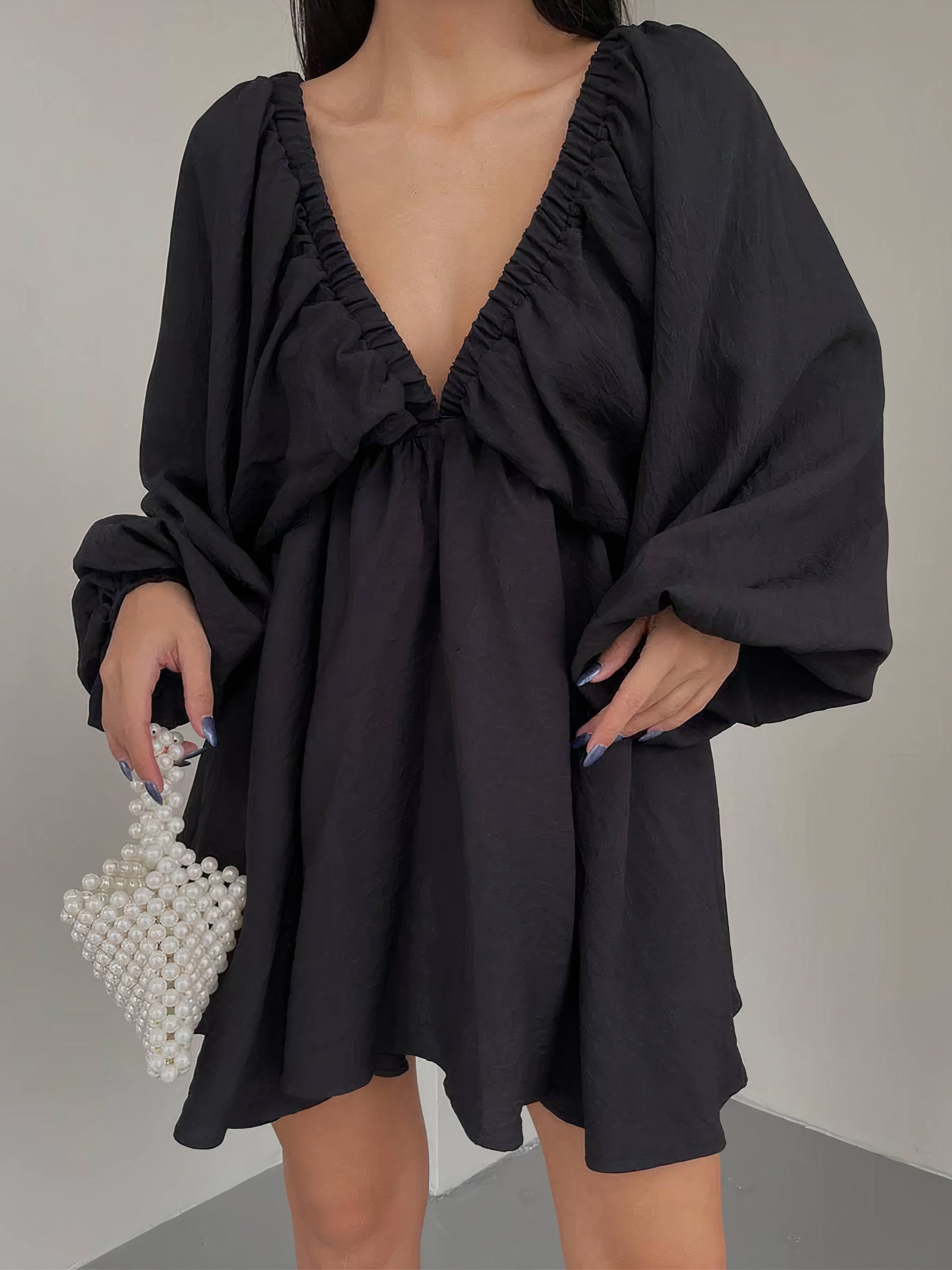 Verónica Elevated Bubble Sleeve Dress Boutique Collection