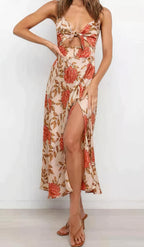 Johana Exclusive Floral Print Dress Elevated Occasion Wear