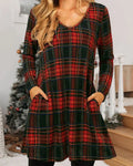 Aurora Aesthetic Checked Vintage Dress Designer Edit