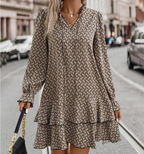 Valeria Elevated Versatile V Neck Dress Premium Wardrobe Essential