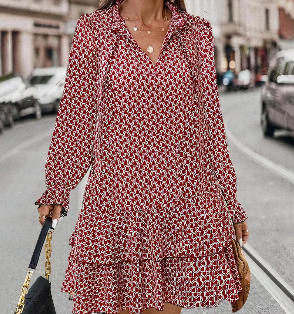 Valeria Elevated Versatile V Neck Dress Premium Wardrobe Essential