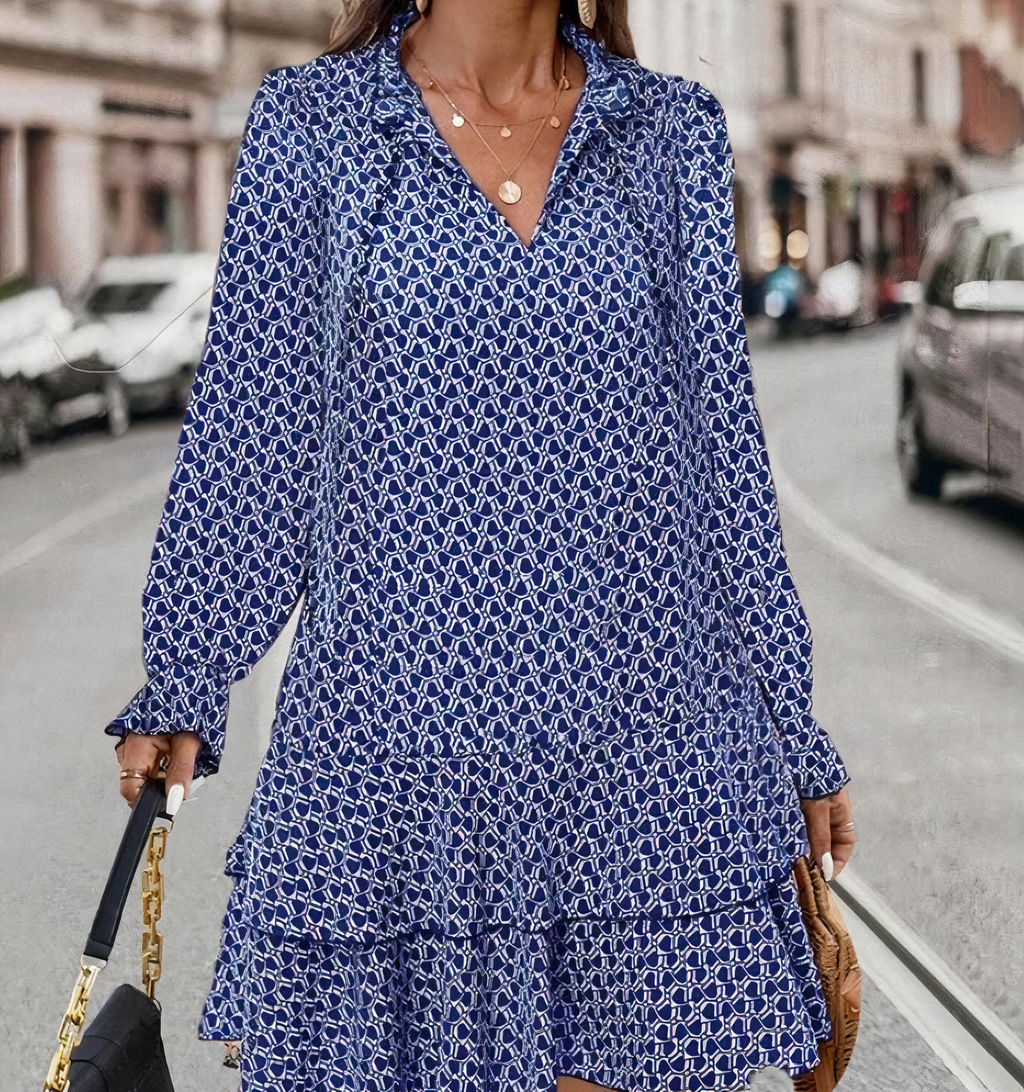 Valeria Elevated Versatile V Neck Dress Premium Wardrobe Essential