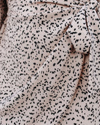 Keeper Printed Tie Dress Beige