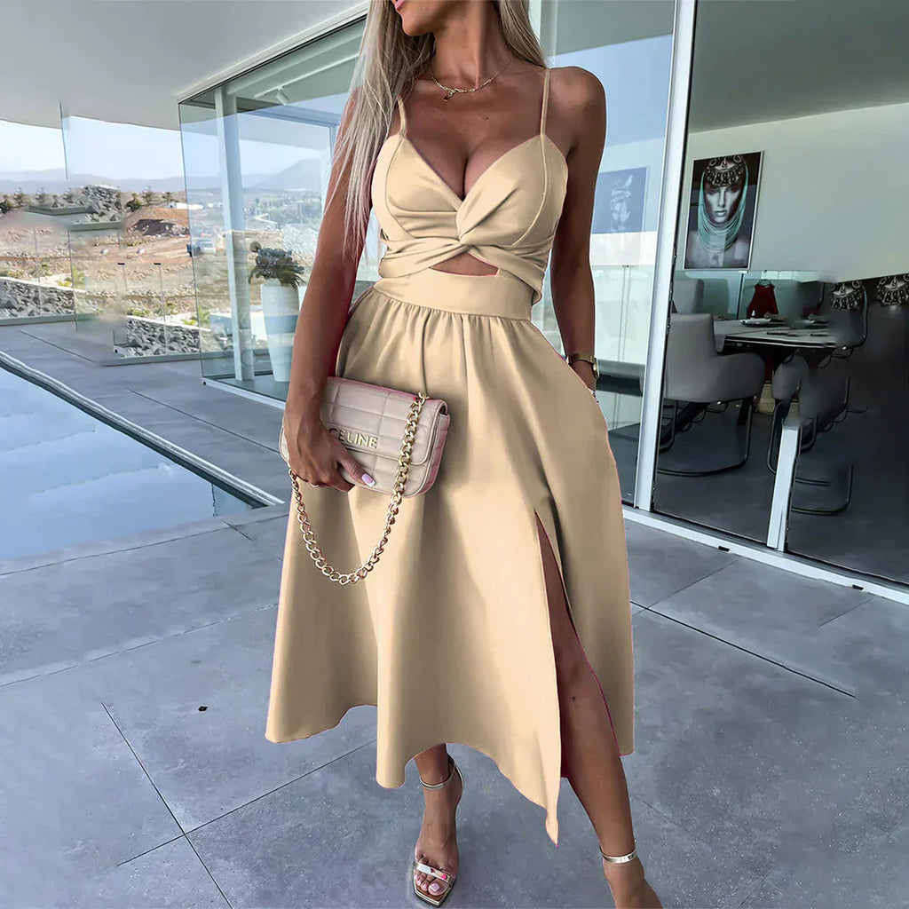 Florencia Premium Summer Dress with a Slit Designer Edit