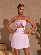 Kinsley Strapless Cutout Mini Dress