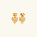 Kiparis Gold Heart Earrings