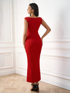 Knit Ribbed Solid Mermaid Dress