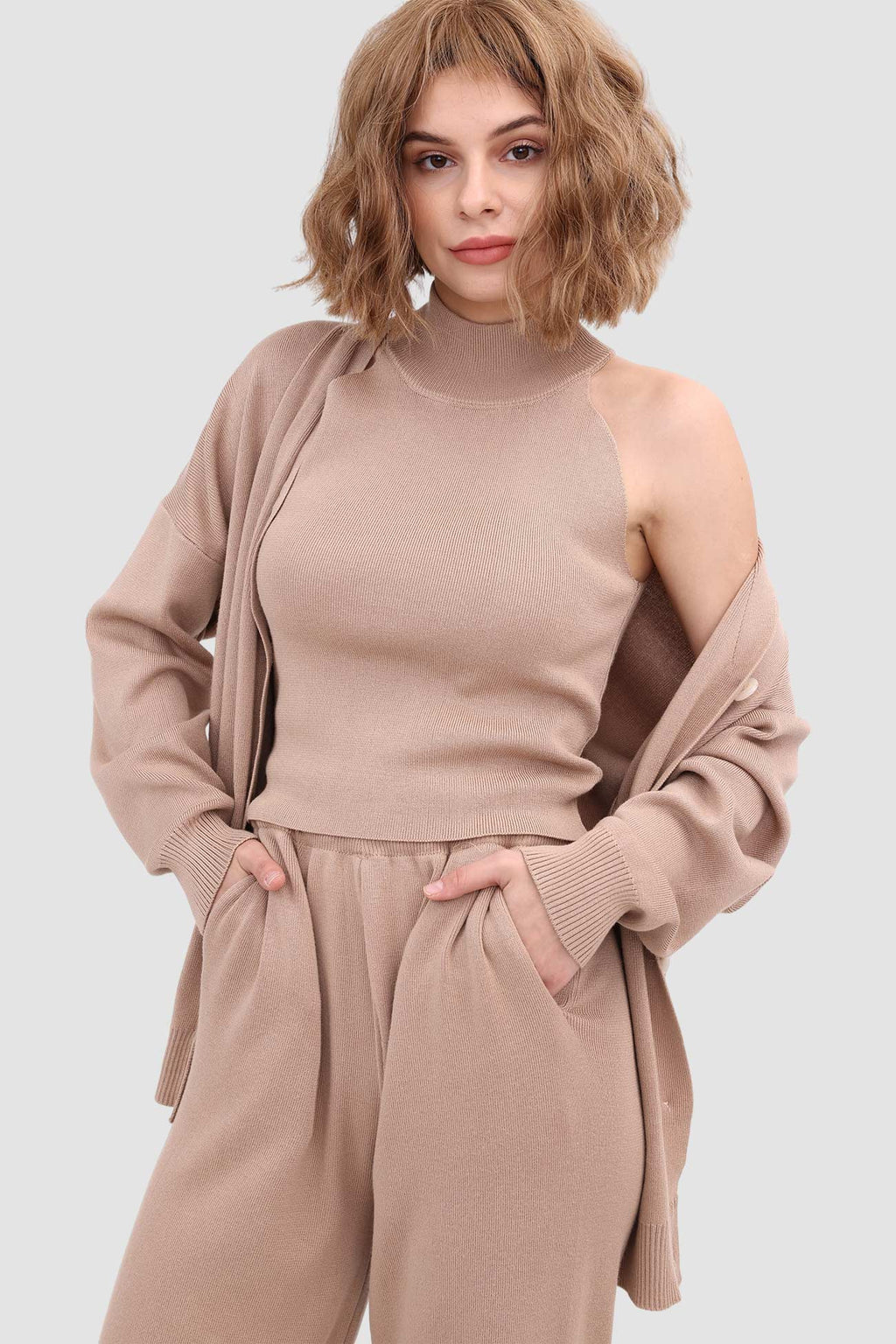 Hilda Knitted Crop Tank Classic Dress with Premium Casual Styling