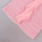 Strapless Ruched Mini Dress in Pink