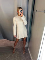 Gara Timeless Rib Knit Dress Premium Wardrobe Essential