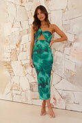 Linda Boutique Midi Dress Calista Green Evening Wear Edit