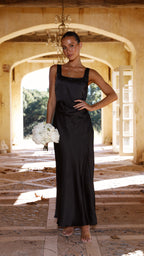 Sara Effortless Maxi Dress Black Premium Wardrobe Essential