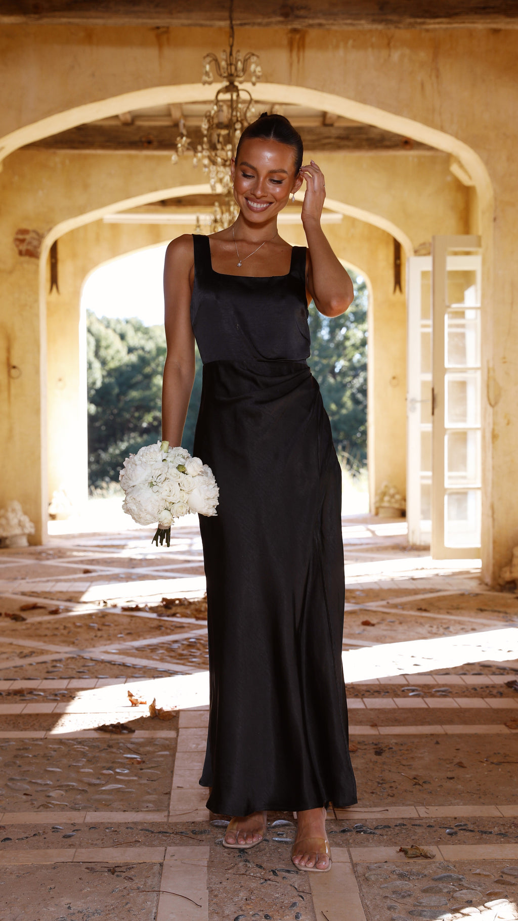 Sara Effortless Maxi Dress Black Premium Wardrobe Essential
