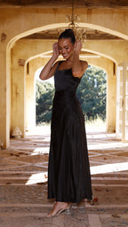 Sara Effortless Maxi Dress Black Premium Wardrobe Essential
