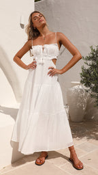 Amelia Luxe Strap Midi Dress Designer Edit