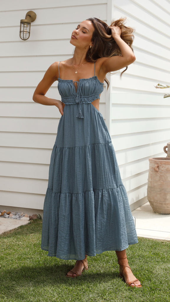 Amelia Luxe Strap Midi Dress Designer Edit