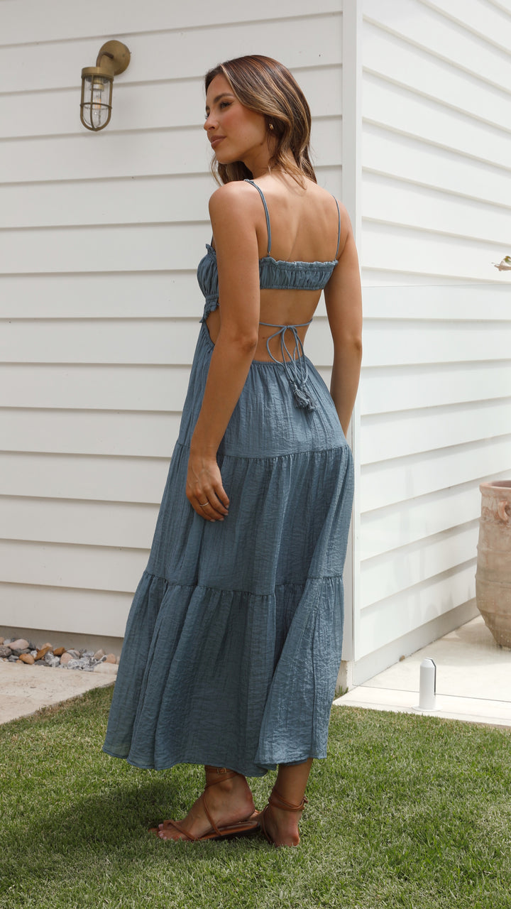 Amelia Luxe Strap Midi Dress Designer Edit