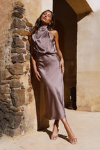 Rubí Boutique Maxi Dress Mushroom Statement Occasion Edit