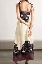 Rita Minimalist Printed Maxi Dress Elevated Occasion Wear