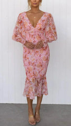 Laia Timeless Floral Summer Dress Chic Silhouette Collection