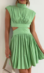 Melanie Aesthetic Mini Summer Dress with Cutouts Statement Occasion Edit