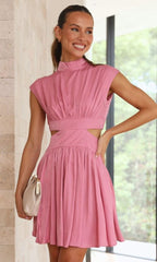 Melanie Aesthetic Mini Summer Dress with Cutouts Statement Occasion Edit