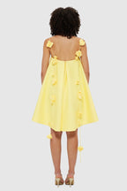 Emma Spaghetti Strap Rose Detail Mini Dress