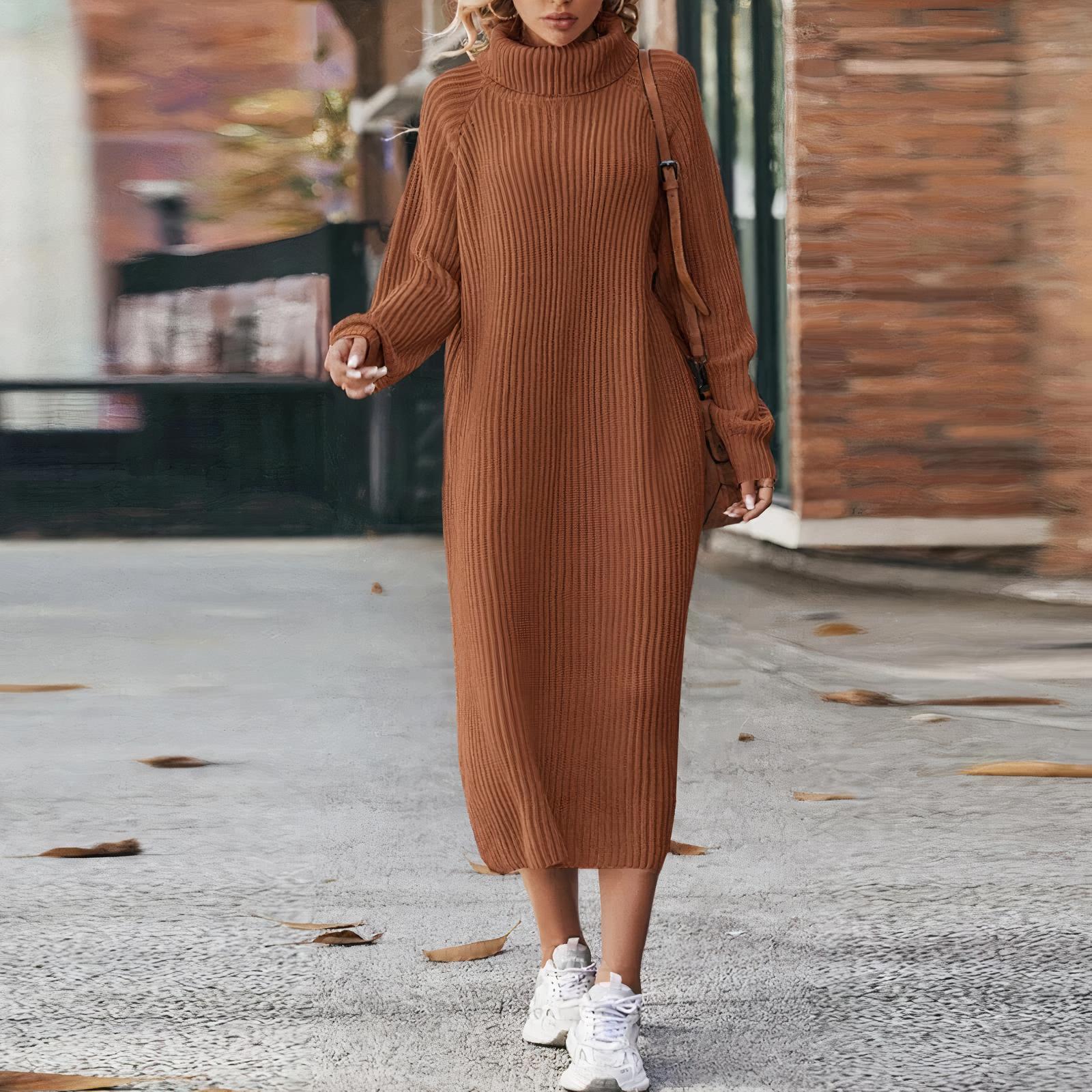 Julia Effortless Long Sleeve Sweater Dress Designer Edit