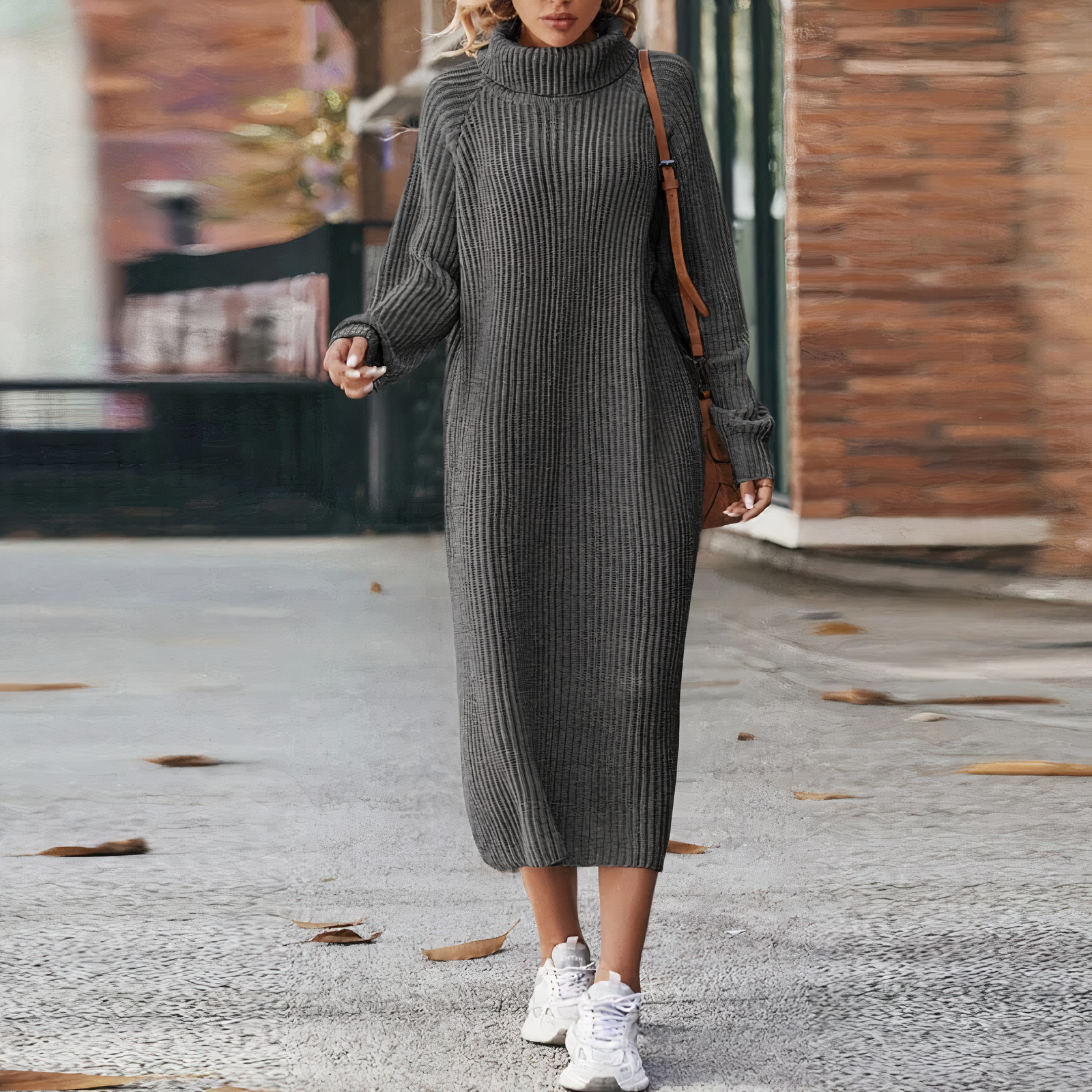 Julia Effortless Long Sleeve Sweater Dress Designer Edit
