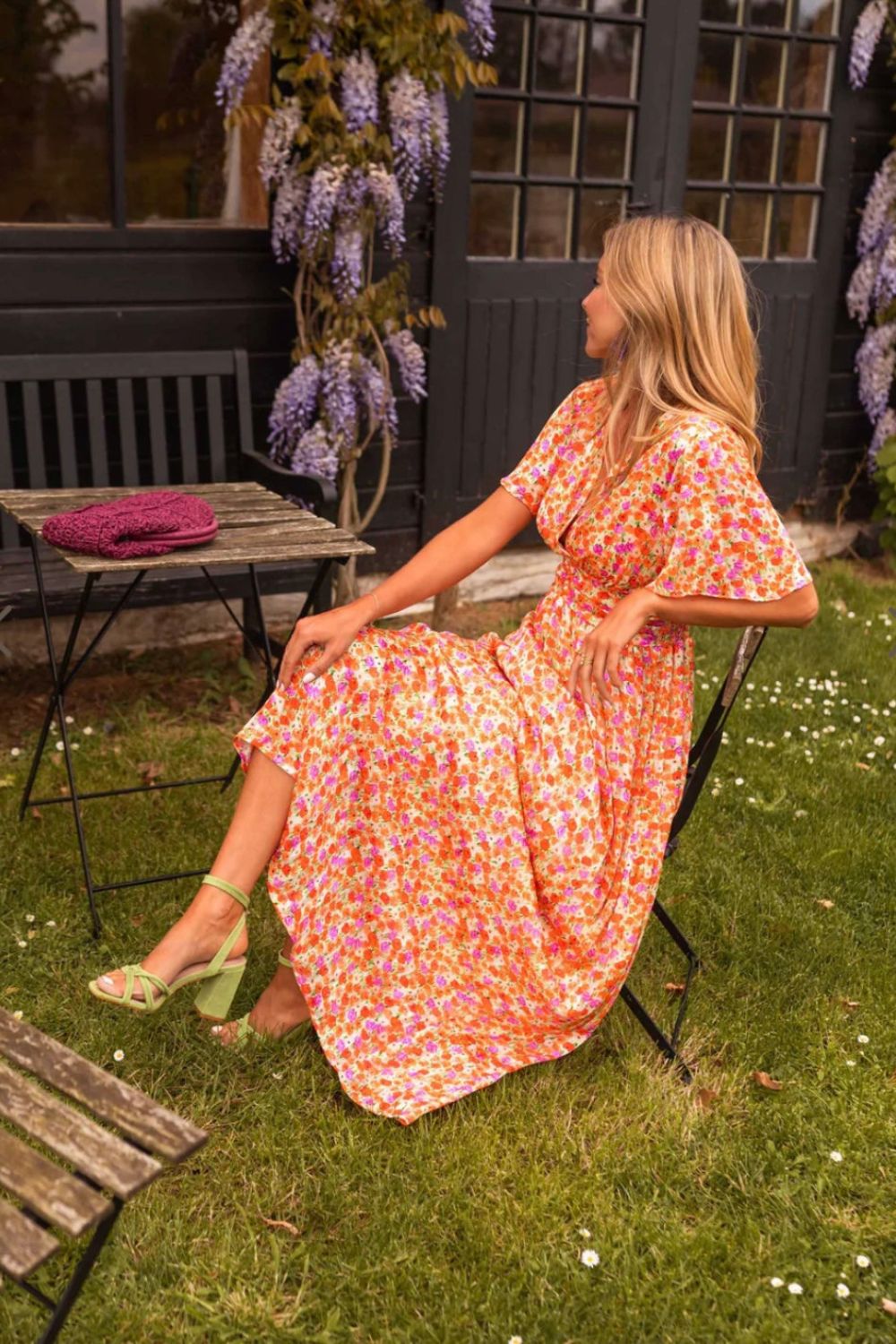 Sara Exclusive Floral Maxi Summer Dress Chic Silhouette Collection