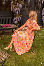 Sara Exclusive Floral Maxi Summer Dress Chic Silhouette Collection