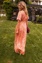 Sara Exclusive Floral Maxi Summer Dress Chic Silhouette Collection