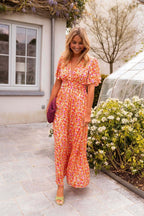 Sara Exclusive Floral Maxi Summer Dress Chic Silhouette Collection
