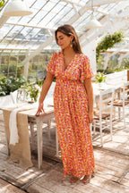 Sara Exclusive Floral Maxi Summer Dress Chic Silhouette Collection