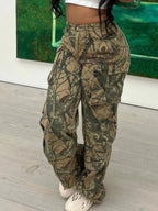 Chic Casual LooseFit Camo Cargo Sweatpants
