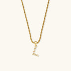 Aurora Pearl Initial Necklace
