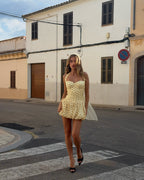 Polka Dot Halterneck Bubble Mini Dress X