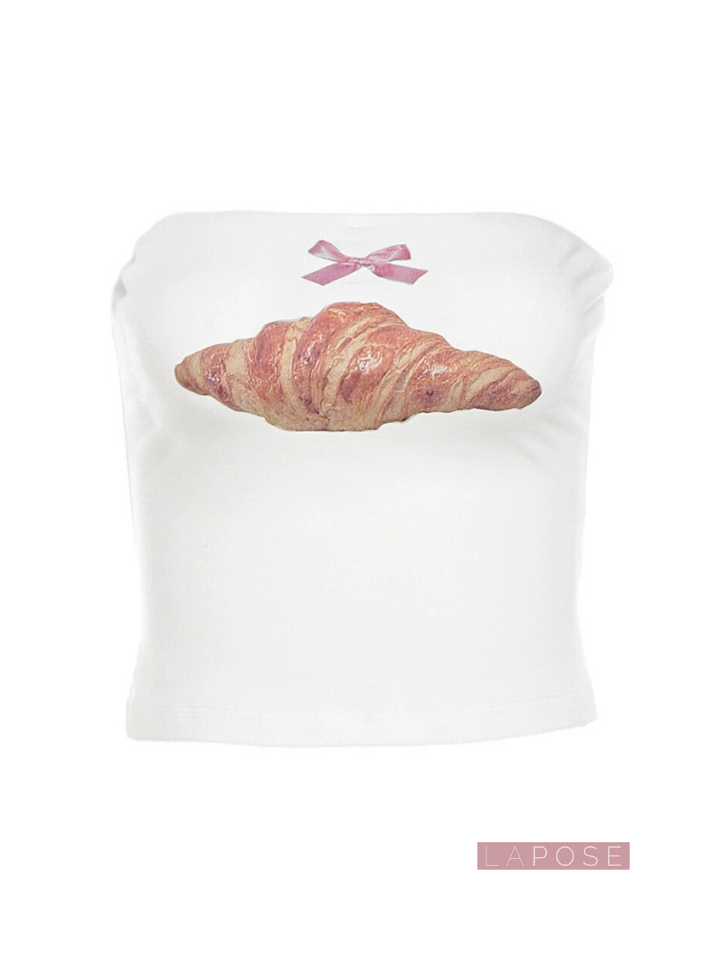 Charly Croissant Print Tube Top