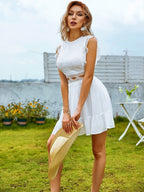 Lace Panel Cut Out Dress