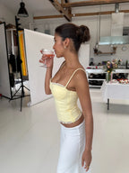 Lace Trim Patchwork Camisole