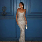 Bling Glitter Sequins Maxi Party Dress
