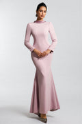 Taryke Backless Rhinestone Flower Maxi Dress