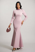 Taryke Backless Rhinestone Flower Maxi Dress