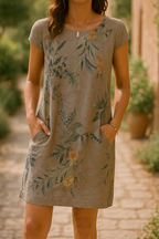 Makayla Effortless Casual Summer Midi Dress Statement Occasion Edit