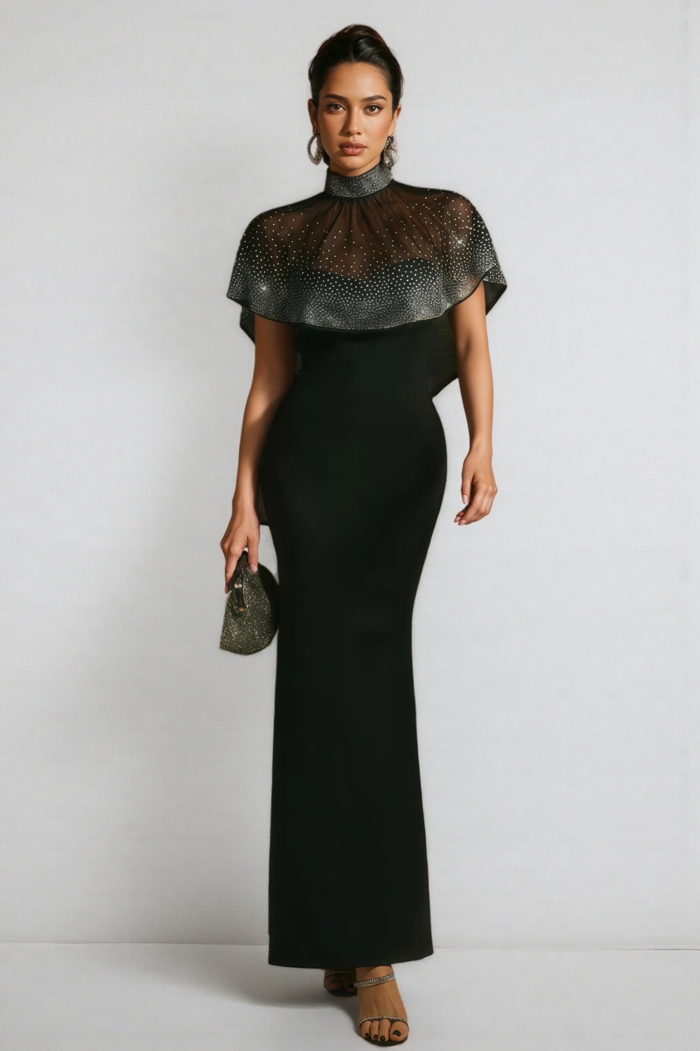 Roger Beaded Sequin Maxi Dress